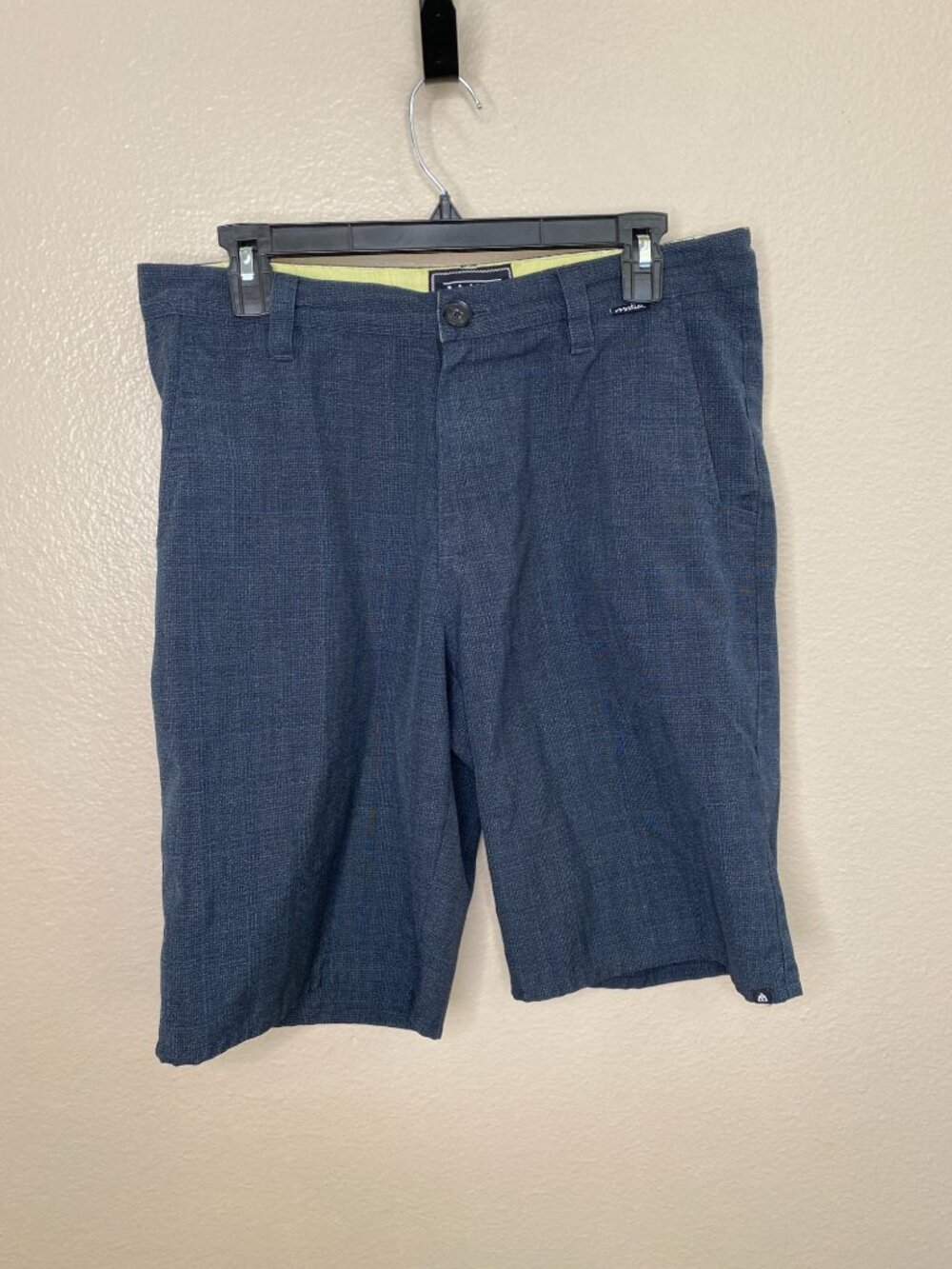 Matix Mens Higgins Blue Shorts Size 30 Polyester Viscose Casual Slim Fit